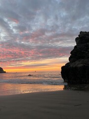 San Francisco Beach Sunset Bay Bridge
