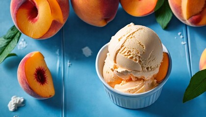 peach ice cream