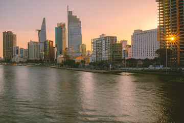 District 1, Saigon, Vietnam - Brilliant sunset in my city