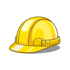 safety construction helmet composition with isolated. Yellow hard hat vector illustration. safety construction helmet vector illustration isolated on white background.