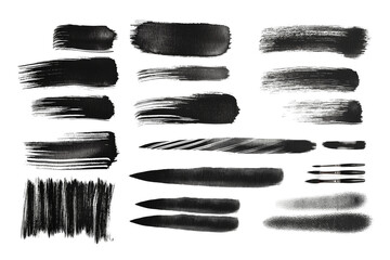 set of brush strokes and brush