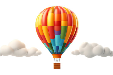 Fototapeta premium air balloon Isolated on transparent background