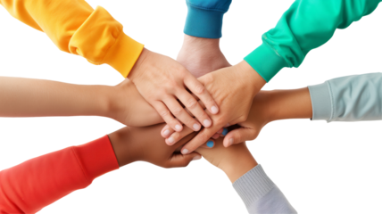 group of people holding hands