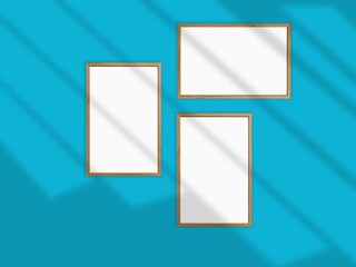 Realistic photo frame blank mockup.