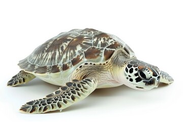 Obraz premium Sea Turtle on White Background