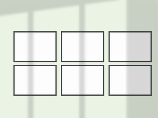 A mockup of frames with portrait orientation.