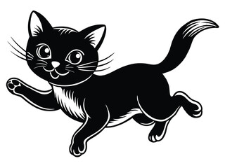 Cat jumping silhouette vector j.eps