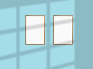 A mockup of frames with portrait orientation.