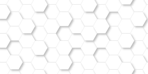 Naklejka premium White Hexagonal Background. Luxury White Pattern. Vector Illustration. 3D Futuristic abstract honeycomb mosaic white background. geometric mesh cell texture. modern futuristic wallpaper.