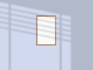 Minimalist frame mockup on background with shadow