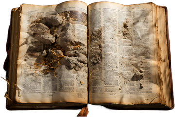 ancient texts the bible Isolated on transparent background