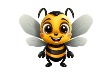 Animal bee cartoon insect Isolated on transparent background