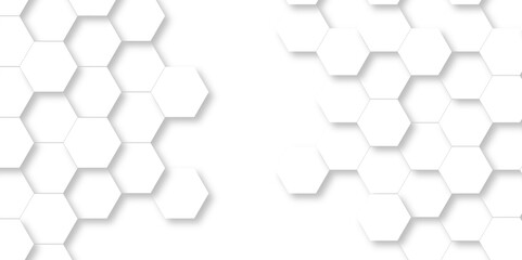 Vector White Hexagonal Background. Luxury White Pattern. Vector Illustration. 3D Futuristic abstract honeycomb mosaic white background. geometric mesh cell texture. modern futuristic wallpaper.
