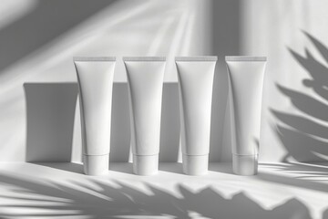 Minimalist White Cosmetic Tubes