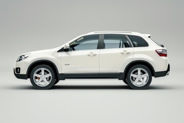 Fototapeta premium White SUV Side View