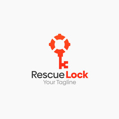 Rescue Lock Logo Vector Template Design. Good for Business, Start up, Agency, and Organization