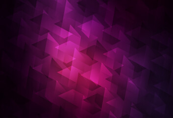 Obraz premium Dark Pink vector background in polygonal style.