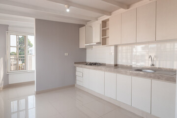 modern kitchen interior with kitchen