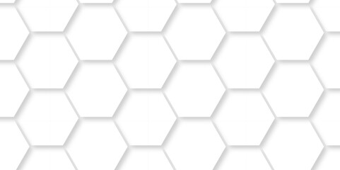 	
Vector White Hexagonal Background. Luxury White Pattern. Vector Illustration. 3D Futuristic abstract honeycomb mosaic white background. geometric mesh cell texture. modern futuristic wallpaper.