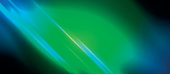 Neon dynamic diagonal light rays background. Techno digital geometric concept design for wallpaper, banner, presentation, background