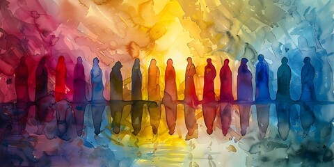 Watercolor painting of twelve Christian disciples chosen in the Bible. Concept Religious Art, Watercolor Painting, Christian Disciples, Biblical Characters, Twelve Apostles