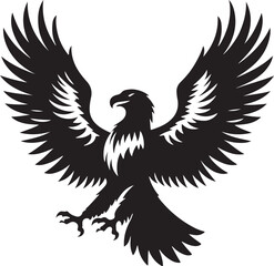 Wings of Freedom: An Eagle Silhouette, vector illustration, isolated