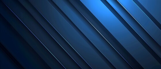 Obraz premium Blue banner background with diagonal line and dark blue color for corporate concept vector design. Abstract minimal modern gradient wallpaper layout template