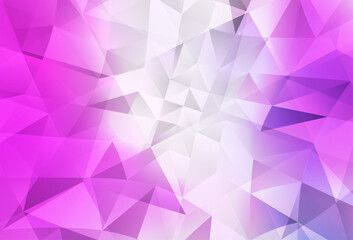 Obraz premium Light Purple, Pink vector gradient triangles template.