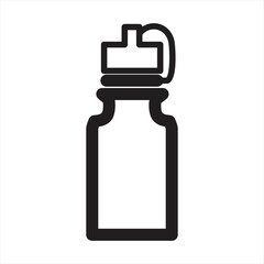 Sports bottle hydro flask water. Sport water bottle vector illustration line