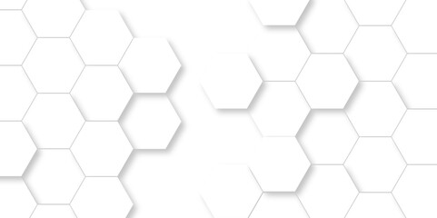 Vector White Hexagonal Background. Luxury White Pattern. Vector Illustration. 3D Futuristic abstract honeycomb mosaic white background. geometric mesh cell texture. modern futuristic wallpaper.