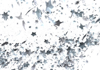 Falling Holiday Astral Radiance: Magnificent 3D Illustration of Descending Stellar Illumination for Christmas