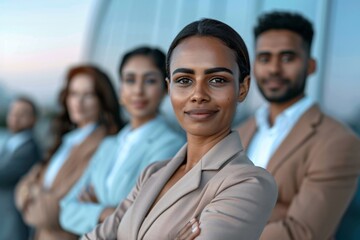 portrait of a smiling business team