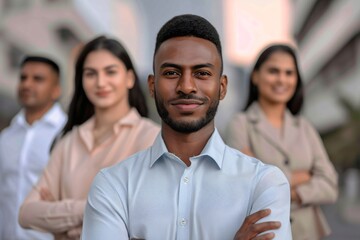 portrait of professional young business team