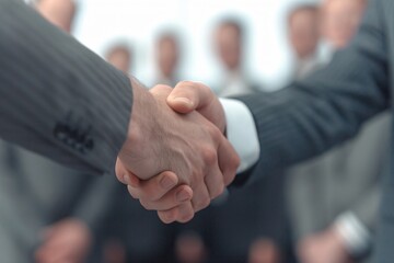 close up of business handshake