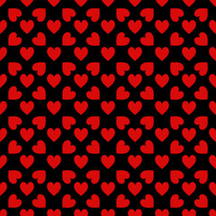 Seamless pattern with red hearts	