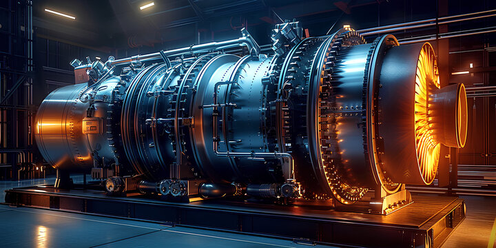 Description Industrial gas turbine power plant for efficient electrical power generation. Concept Industrial Gas Turbines, Power Generation, Efficient Energy, Electrical Systems, Turbine Technology