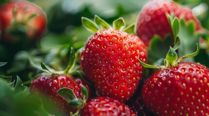 Fresh Strawberries Close-Up