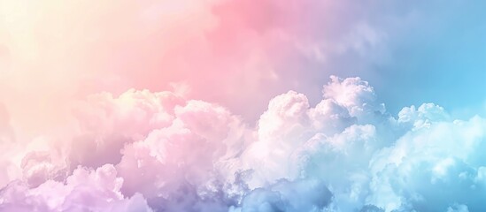 Fototapeta premium Gradient Pastel Abstract Sky Background in Soft Cloudy Style