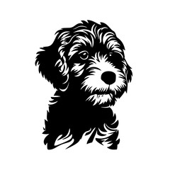 Cockapoo Puppy Vector Logo