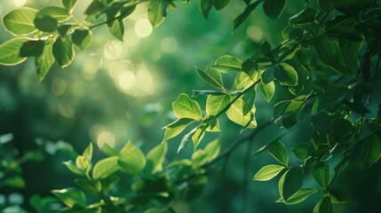 Detailed view of leaves and branches
