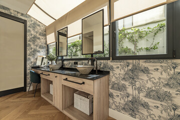 There are also wall-hung furniture options, which are fixed to the wall to create a lighter and more spacious look in the bathroom