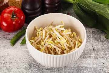 Soya bean sprouts in the bowl