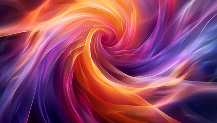 Obraz premium A purple and orange glowing whirlpool of light. AIG51A. 