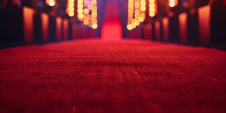Backdrop for a glamorous movie premiere with a red carpet event. Concept Red Carpet Glamour, Hollywood Premiere, Event Backdrops, Movie Night, VIP Experience
