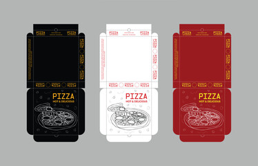 Pizza Box Design, Pizza Packaging Design, Pizza Box Design Template, Ready For Print.
