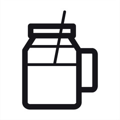 Smoothie jar icon isolated on background. Symbol, logo. Vector illustration