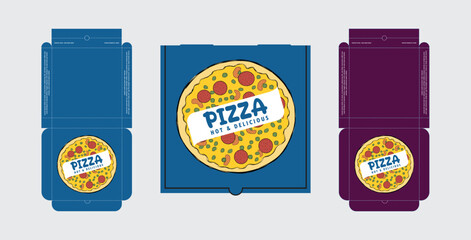 Pizza Box Design, Pizza Packaging Design, Pizza Box Design Template, Ready For Print.