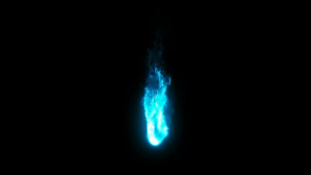 水色の火の玉のループ映像