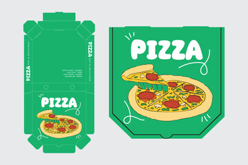 Pizza Box Design, Pizza Packaging Design, Pizza Box Design Template, Ready For Print.