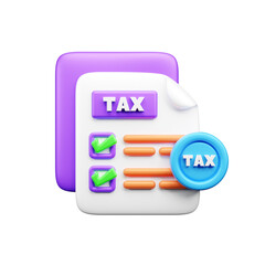TAX 3d Illustration  Icon Pack
